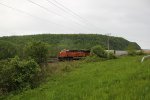 BNSF 6928 leading a train through Yosts New York